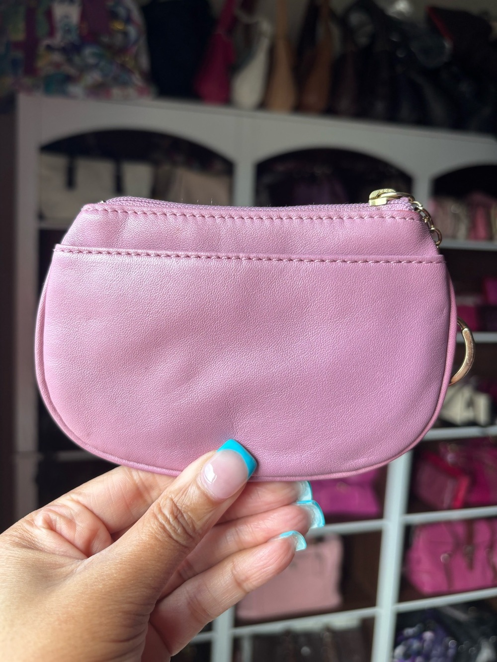 💜🌸COACH Ashley Pleated Mini Coin Purse🌸💜 - Picture 4 of 10
